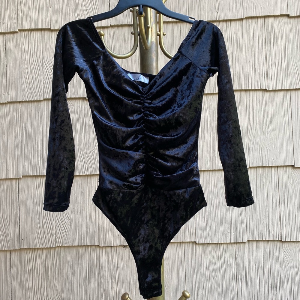 Velvet bodysuit.